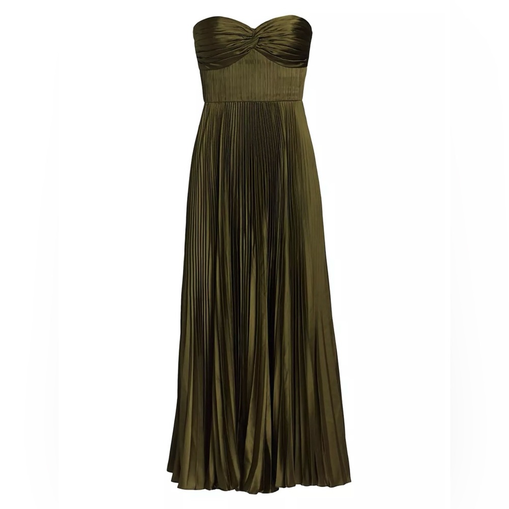 Amur Pleated Strapless Belle Dress